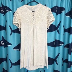 Kische Flowy Lace Tunic Large